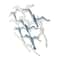 38" Blue Metal Bird Wall Décor with Brown Distressed Accents